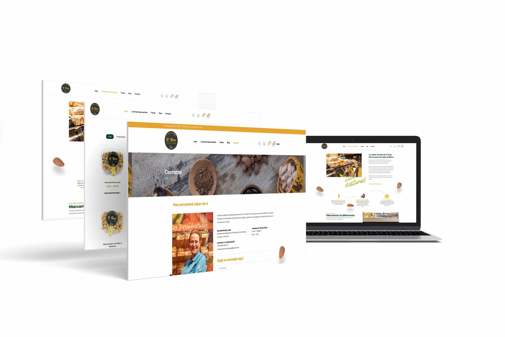 Diseño página web los frutos secos de Rosi