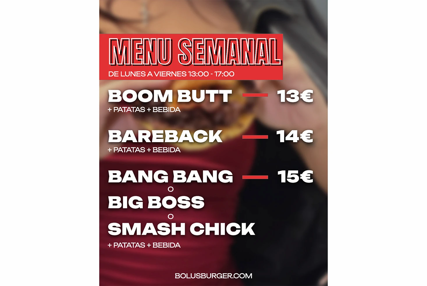 menu bolus burger