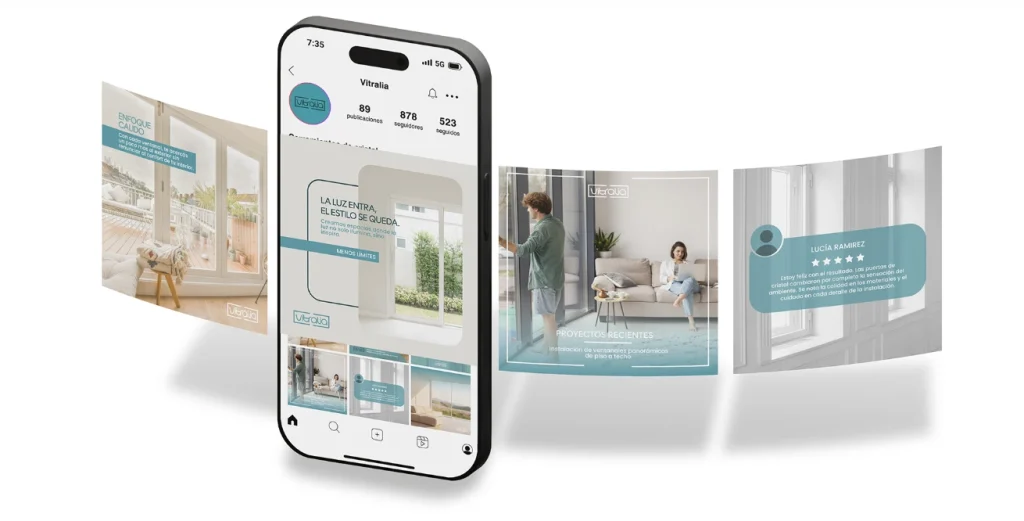 mockup cerramiento de cristal