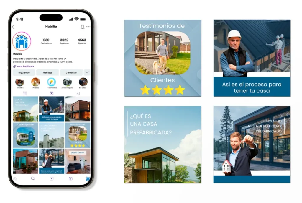 mockup web casas prefabricadas